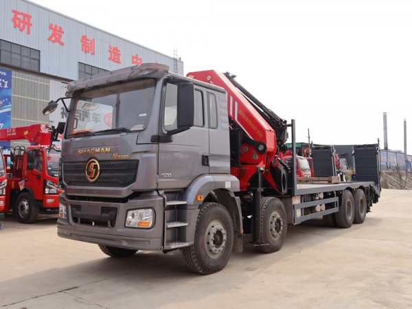 陜汽德龍前四后八30噸折臂隨車(chē)吊