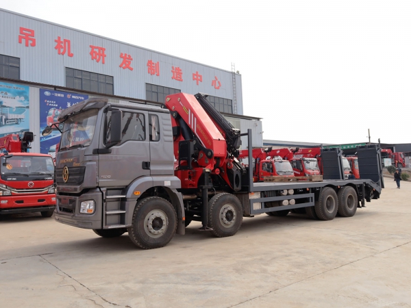 陜汽德龍前四后八30噸折臂隨車(chē)吊