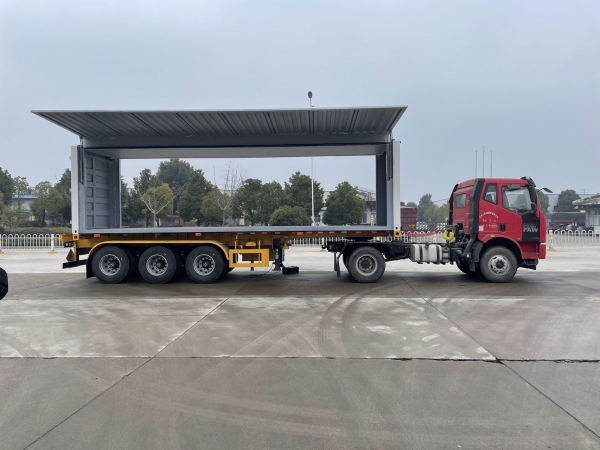 四十英尺危險品罐箱骨架運(yùn)輸半掛車